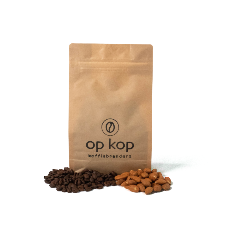 Zak koffiebonen Amandelen half afgesneden