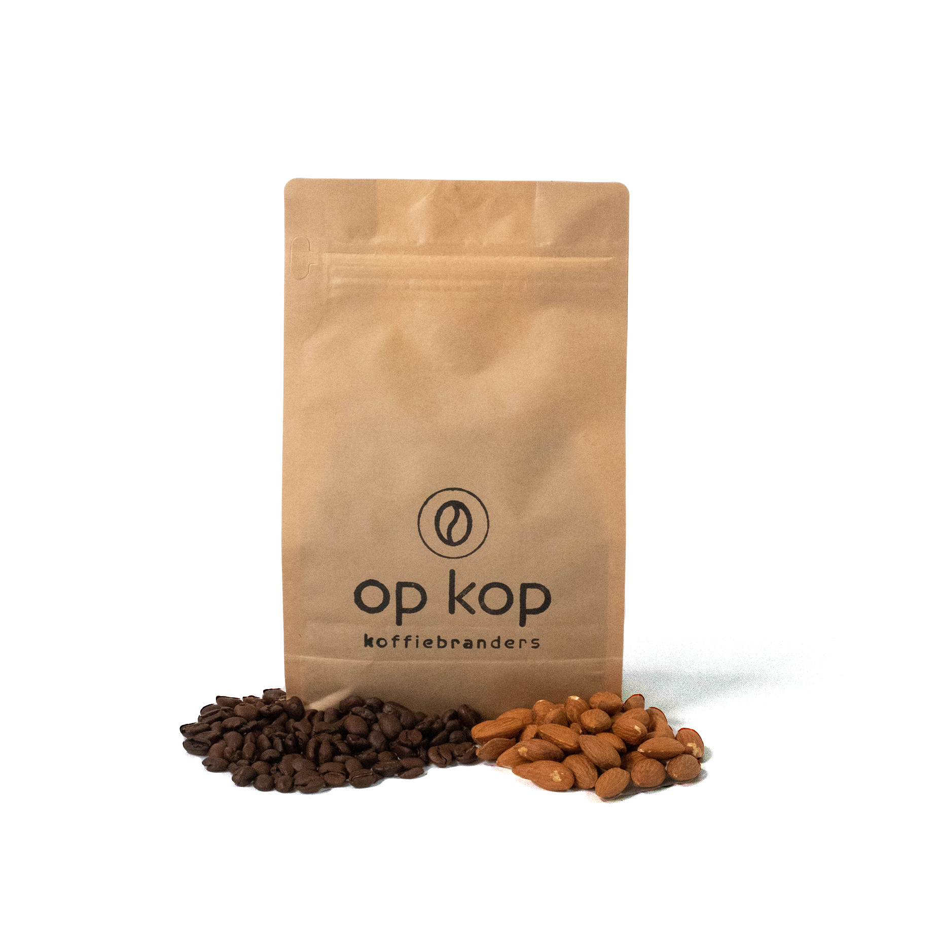 Zak koffiebonen Amandelen half afgesneden